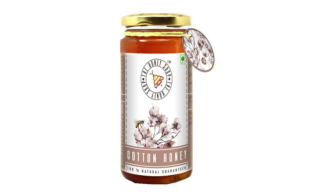 The Honey Shop Cotton Honey    Glass Jar  325 grams